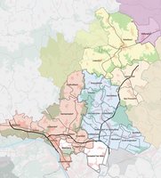 Karte der Pilotregion Regionale Leitplanung